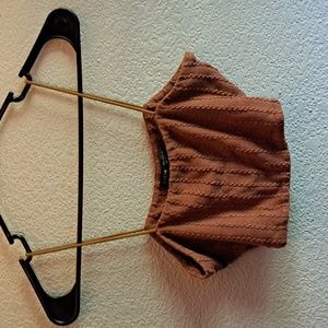 Brown cropped tank top